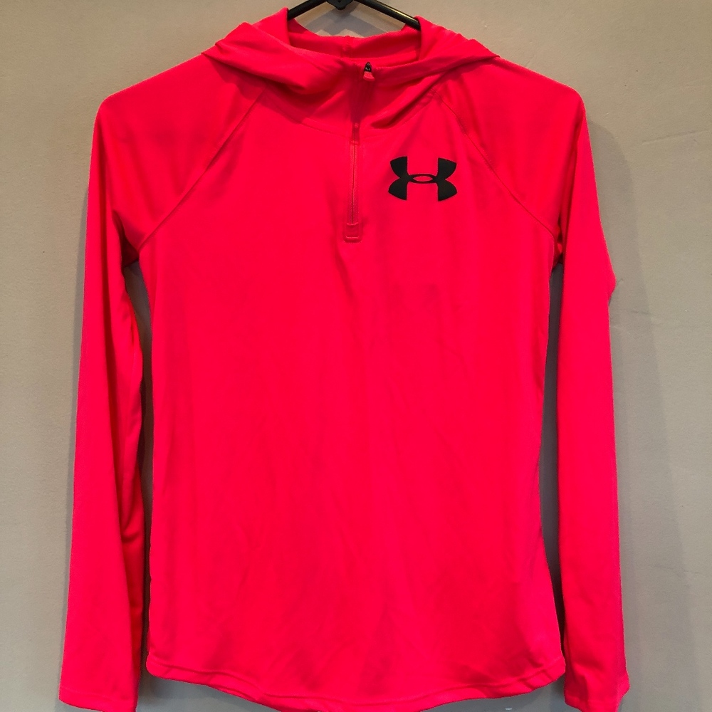 UNDER ARMOUR GIRLS' TECH QUARTER ZIP HOODIE